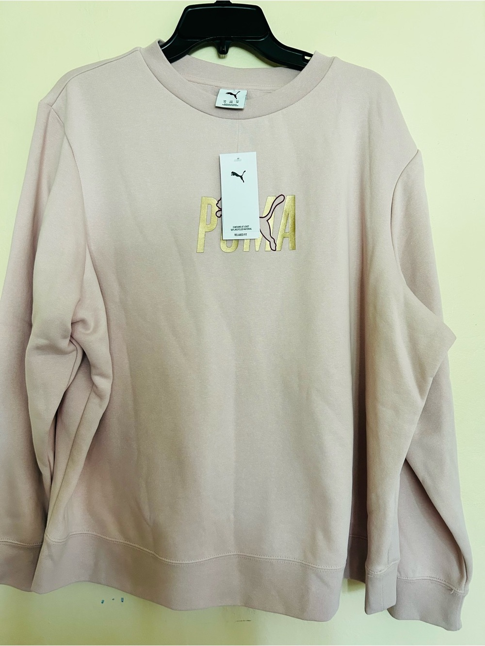 NWT 2x Puma Pale Pink Crewneck Sweatshirt